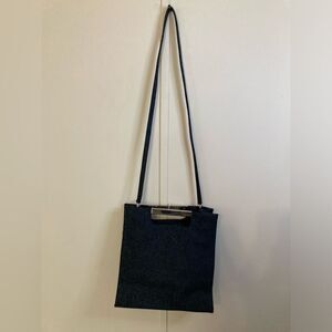Guess Gray Wool Shoulder Bag Purse